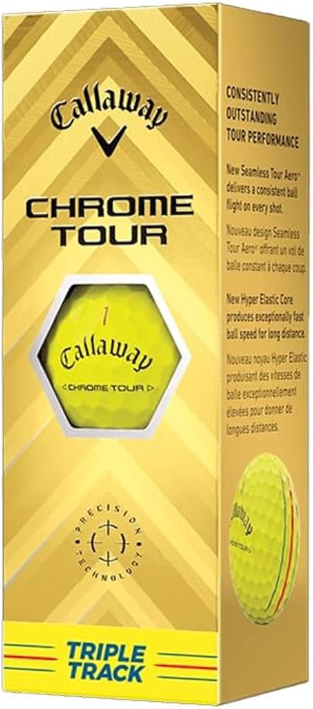 Amazon.co.jp: Callaway Golf Balls CHROME Tour Triple Track Yellow
