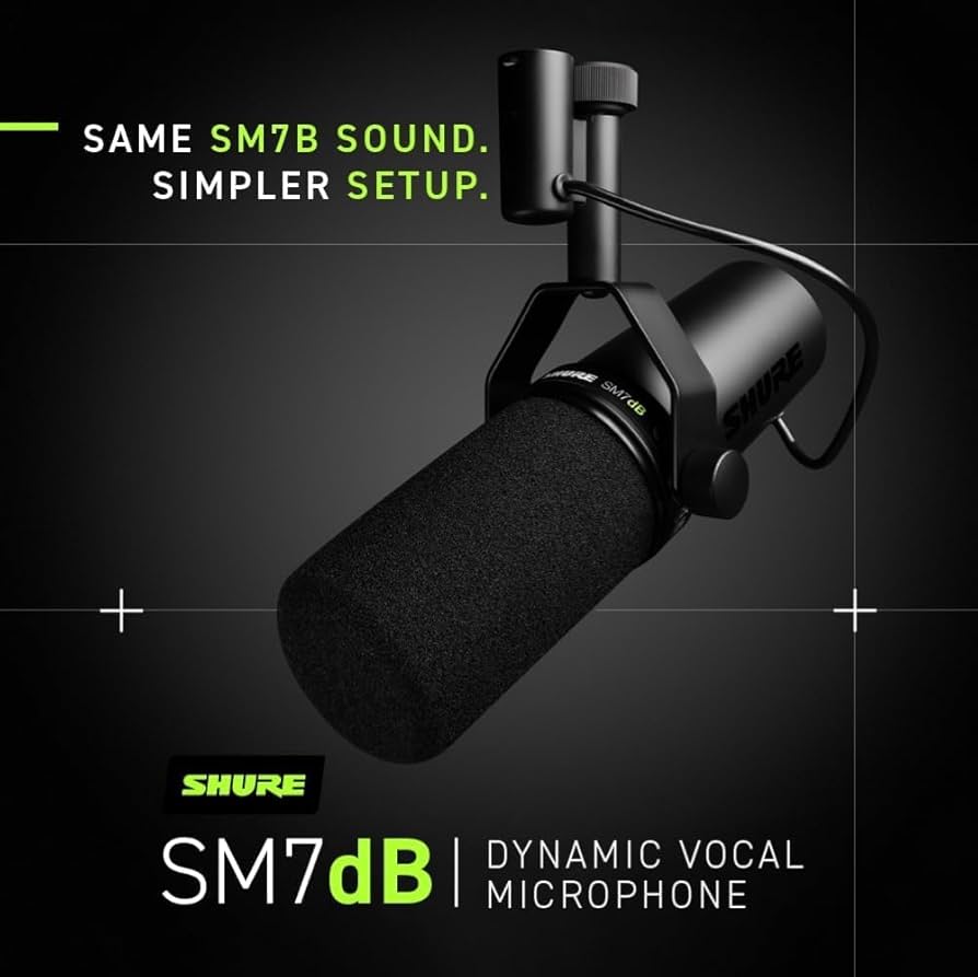 Amazon.co.jp: Shure SM7dB ダイナミックボーカルマイク プリアンプ