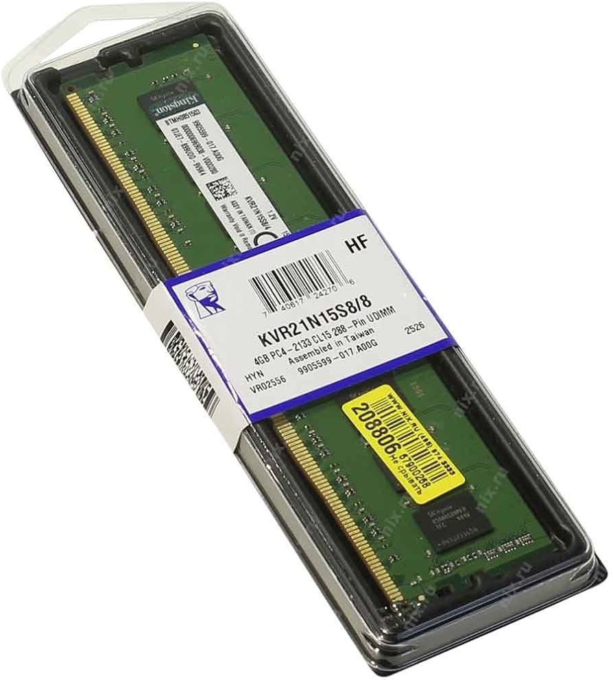 Kingston ValueRAM 8GB 2133MHz DDR4 Non-ECC CL15 DIMM 1Rx8 Desktop