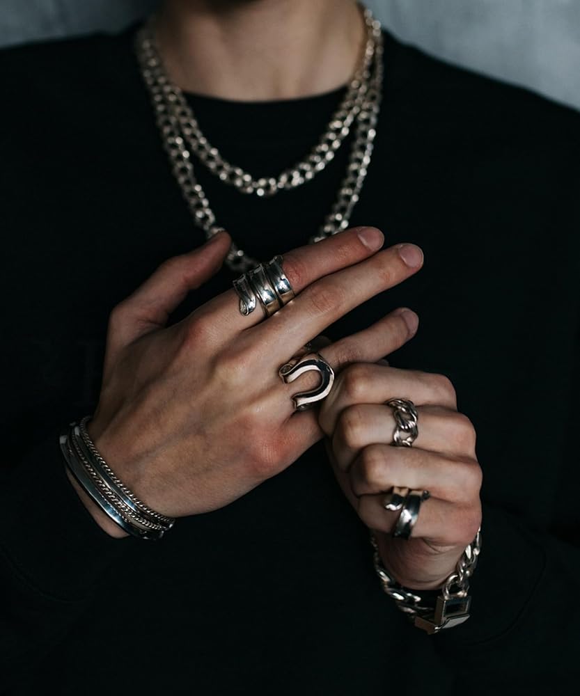 Amazon | [クライミー] レターリボン ホースシュー シルバー リング