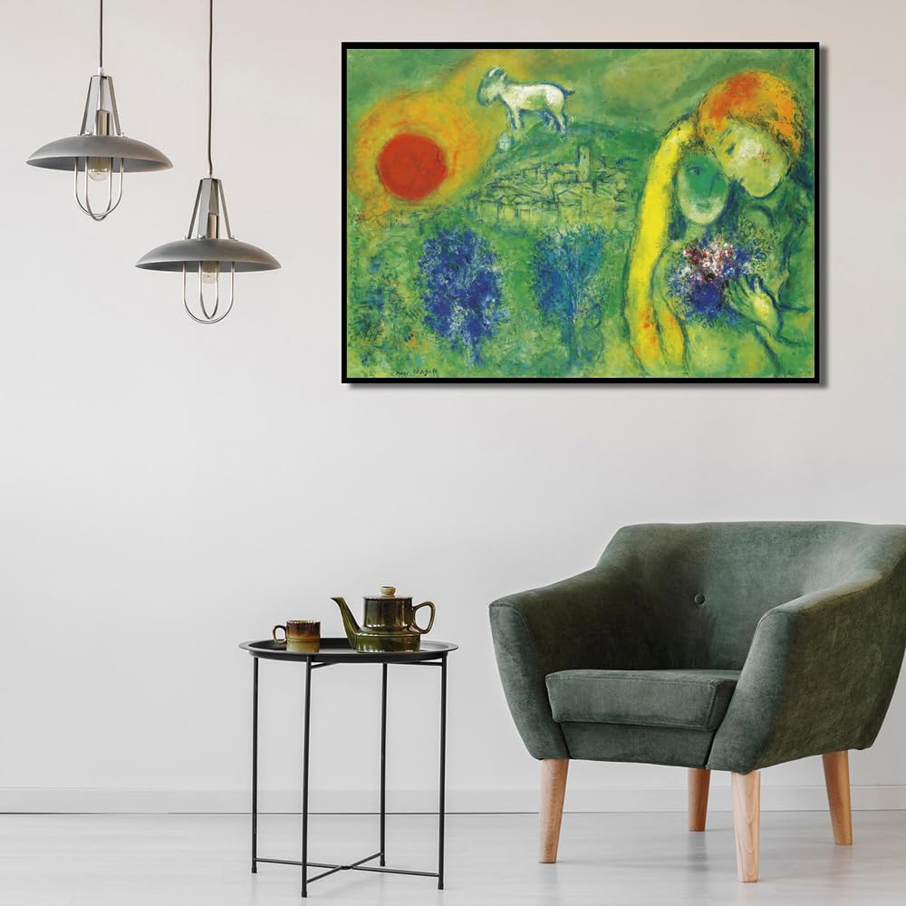 Amazon.co.jp: マルク・シャガールのポスター《ヴァンスの恋人たち