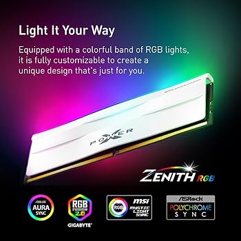 Amazon.co.jp: シリコンパワー DDR5 64GB (2x32GB) Zenith RGB 6000MHz