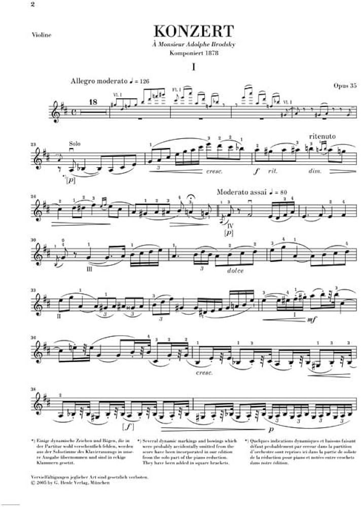 チャイコフスキー: バイオリン協奏曲 ニ長調 Op.35/ヘンレ社/原典版