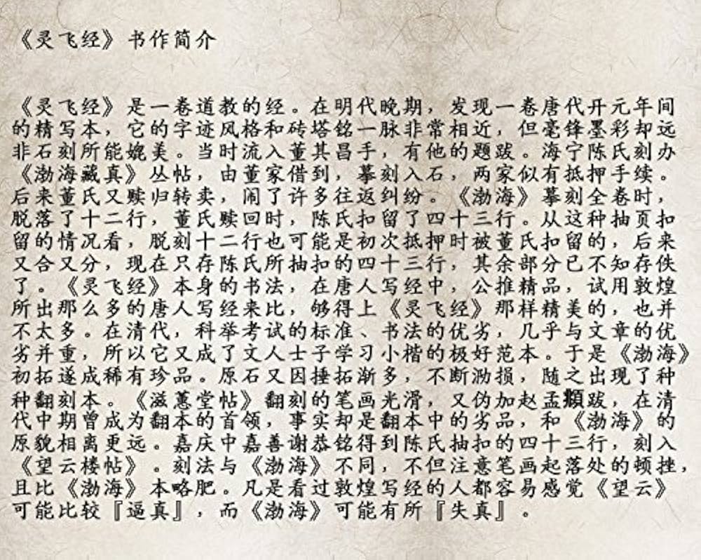 霊飛経(上) 歴代墨宝選粋 中国書道碑帖拓本 中国語書道 | 楊漢卿 |本