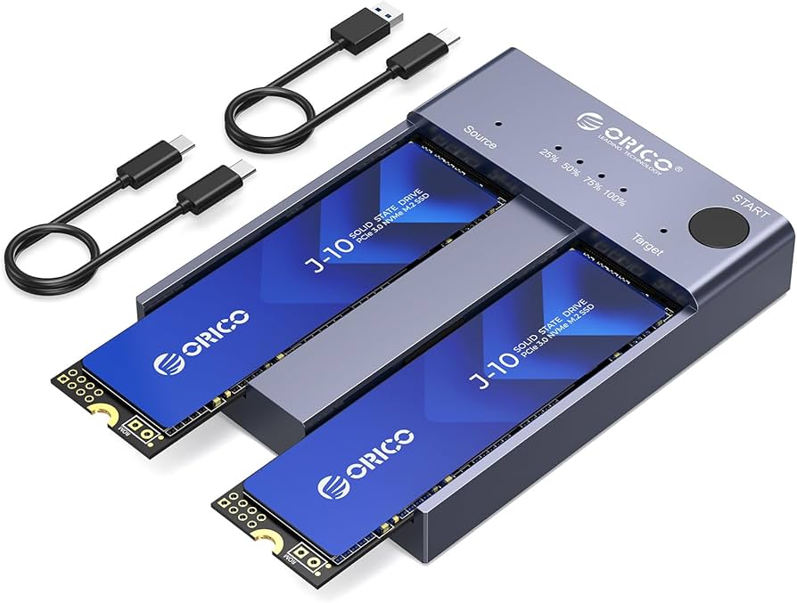 Amazon.co.jp: 【クローン機能】ORICO USB-C NVME M.2 SSDケース 2ベイ