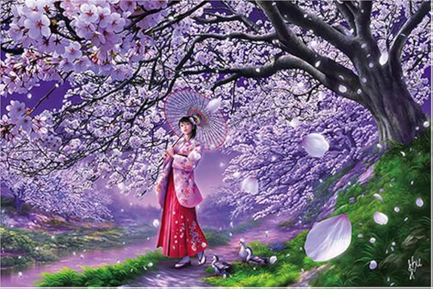 Amazon.co.jp: 1000ピース ジグソーパズル 桜風 (50x75cm) : おもちゃ