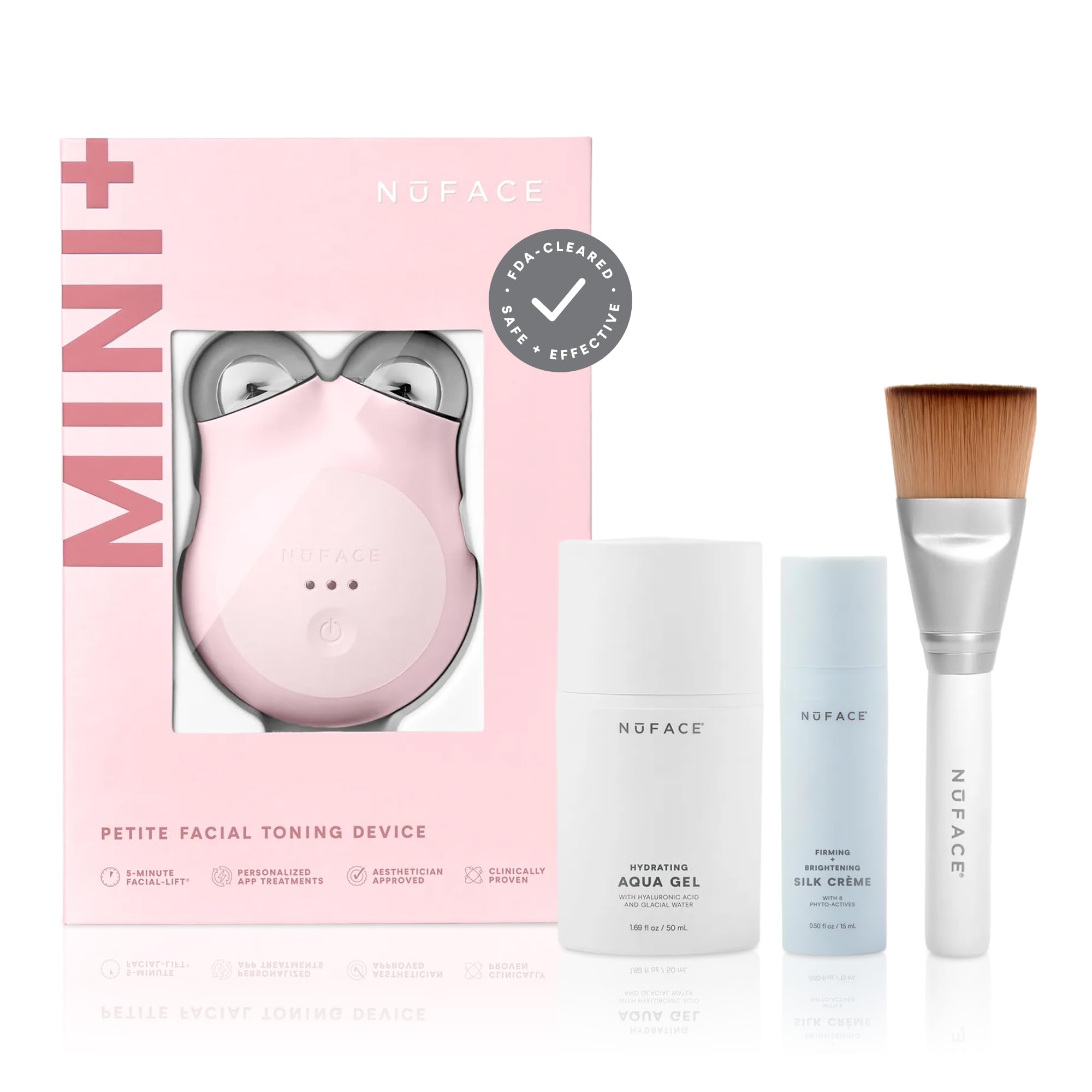 Amazon.com: NuFACE MINI+ 微電流面部裝置套組- FDA 認證臉部雕刻和緊