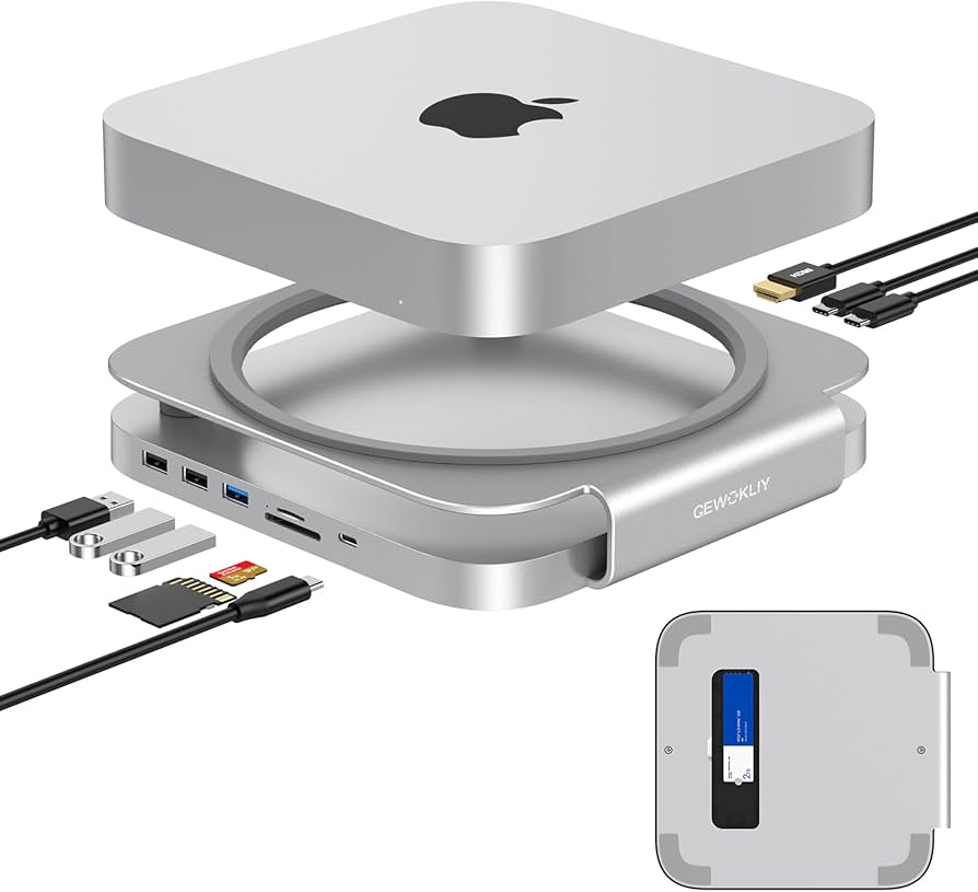 Amazon | GEWOKLIY Mac mini Studio ドック&スタンド、NVME/SATA M.2用