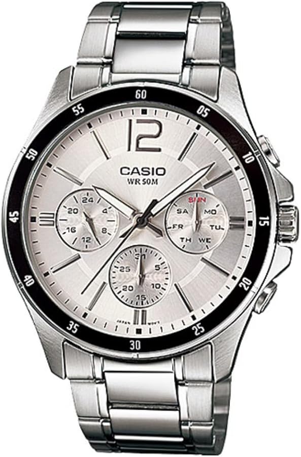 Amazon.com: Casio #MTP1374D-7AV Men's Standard Metal Band Multi