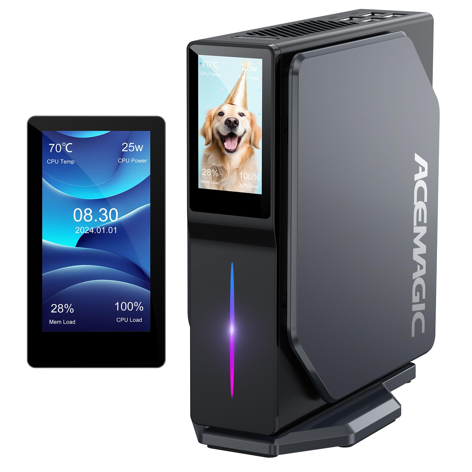 Amazon.co.jp: ACEMAGIC S1 Mini PC Dual Nic with DIY LCD Display