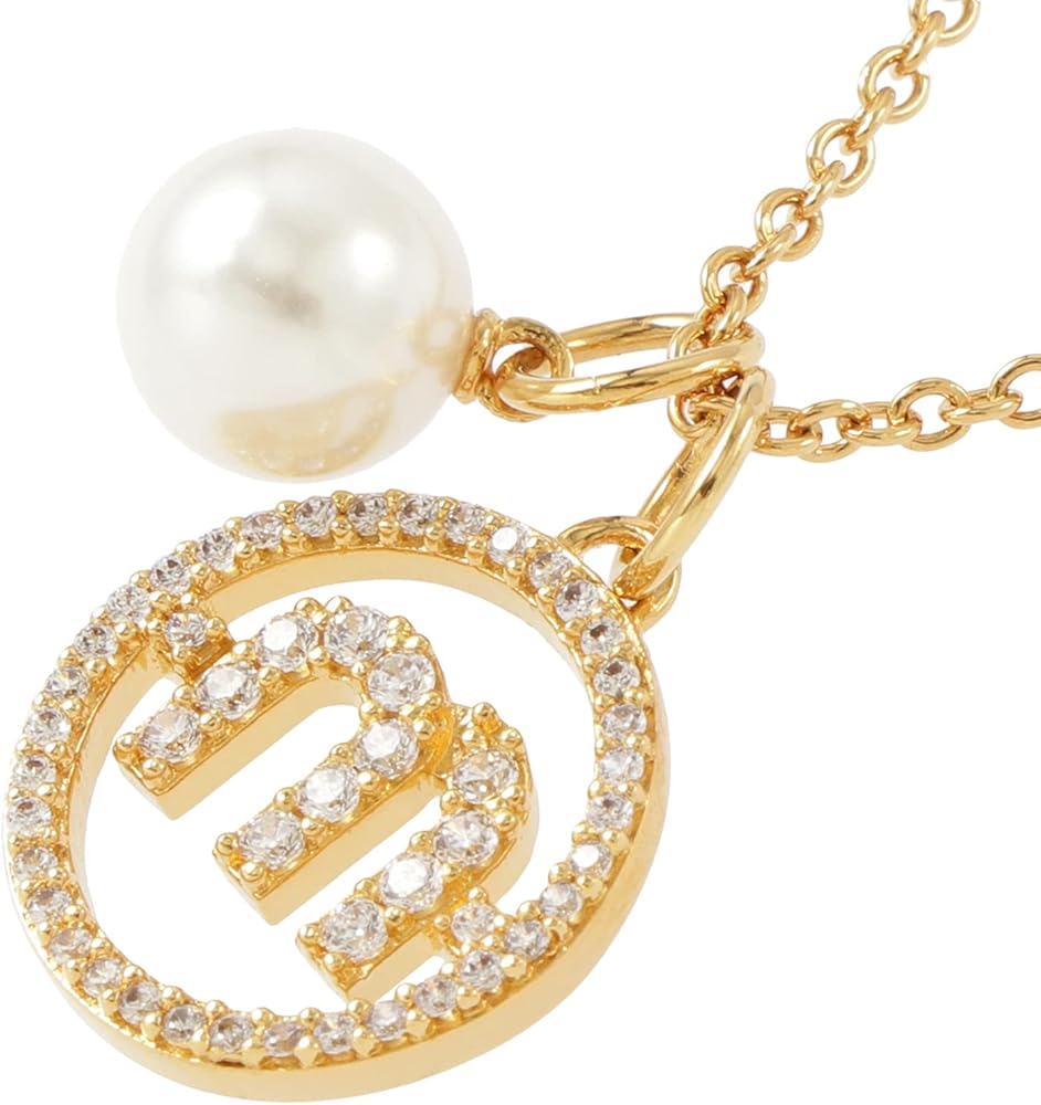 Amazon | [ミュウミュウ] MIUMIU サークル Mロゴ クリスタル パール