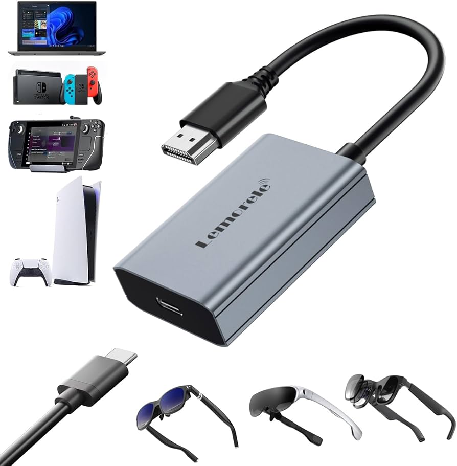 Amazon.co.jp: HDMI to USB C 交換アダプター 4K@60Hz Xreal One hub
