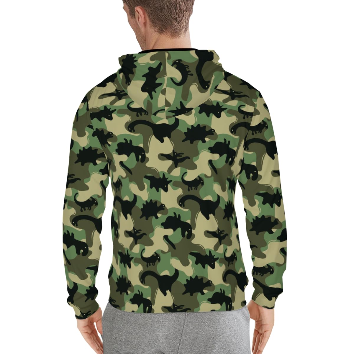 Amazon.co.jp: フルジップパーカー メンズ カモフラージュ 恐竜 迷彩柄