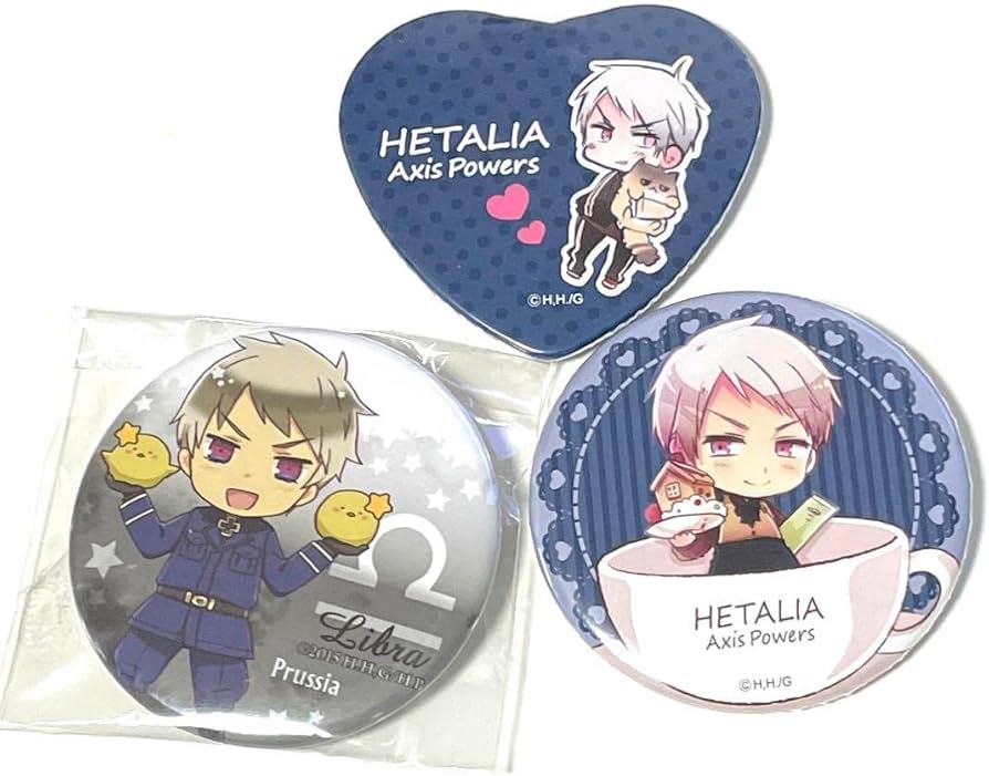 Amazon | ヘタリア プロイセン 缶バッジ ハート缶バッジ SWN85T7K