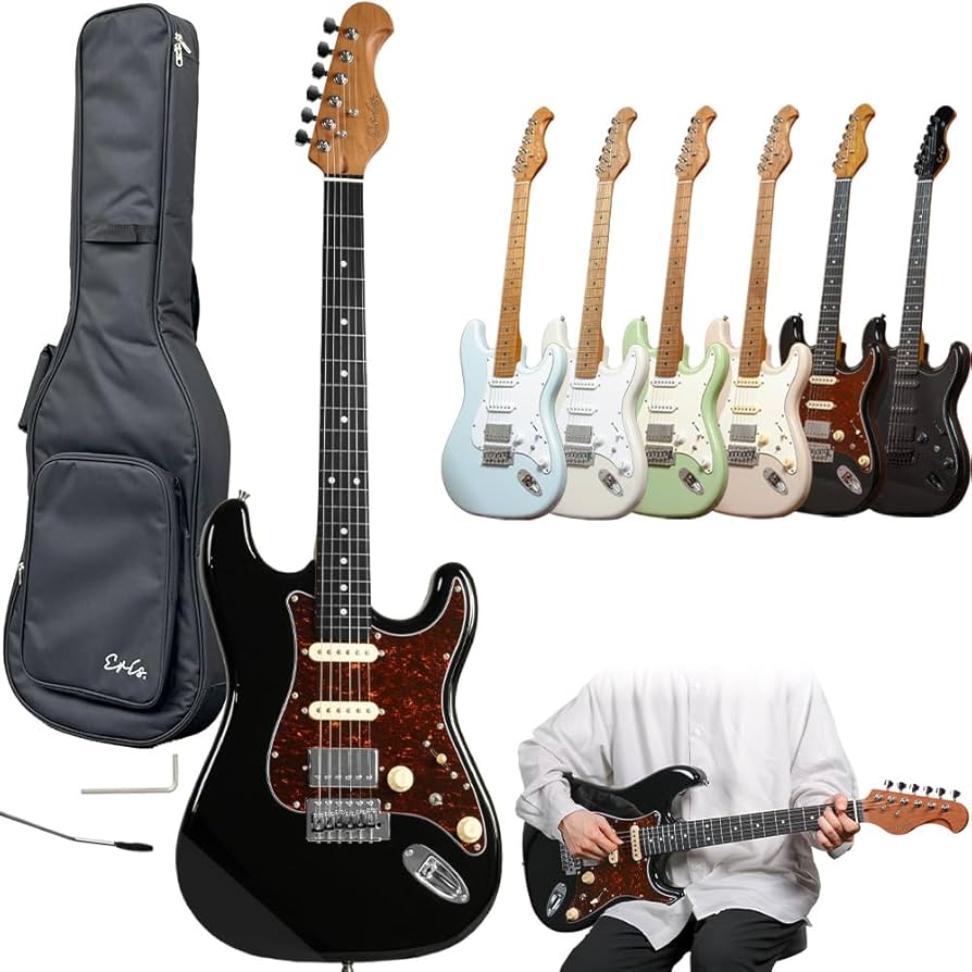 Amazon | Eris. Nestia べっ甲ブラック エレキギター ローステッド