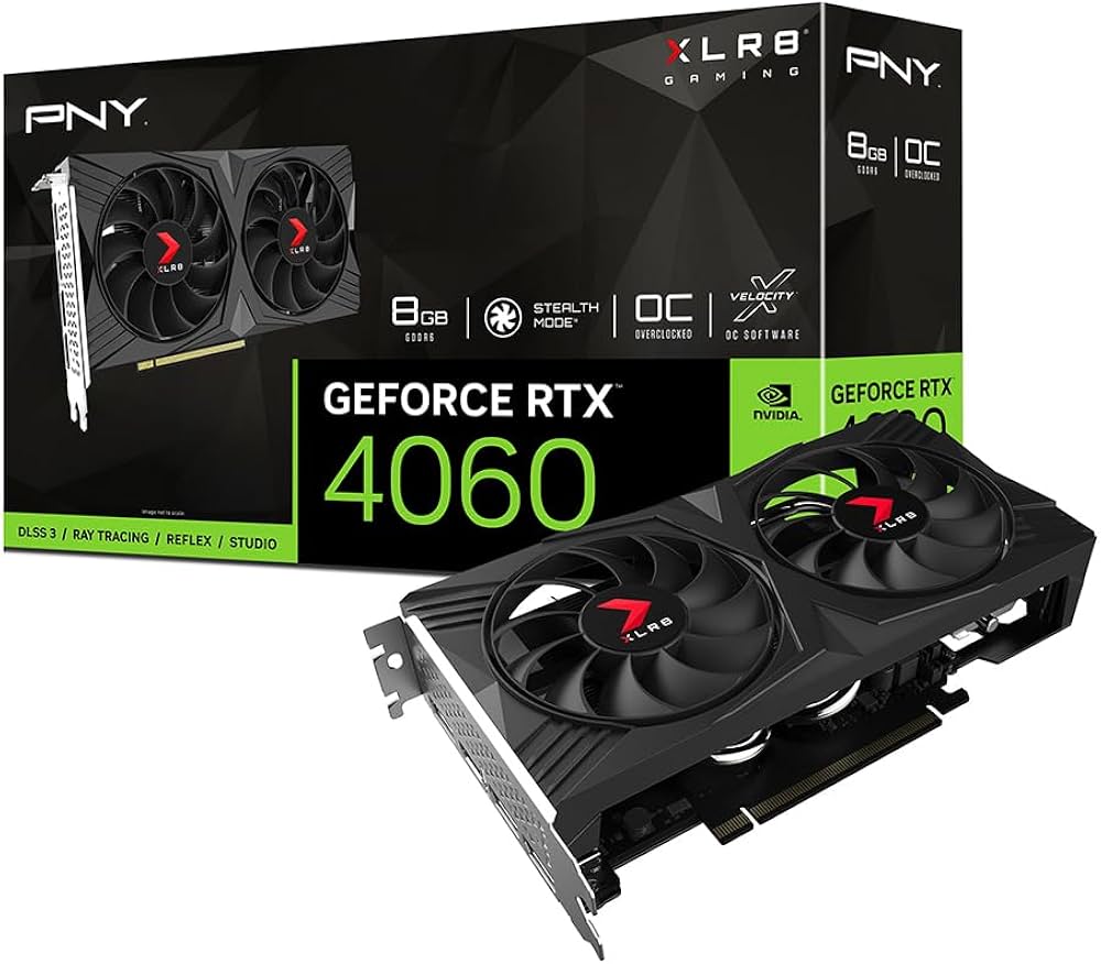 Amazon | PNY GeForce RTX™ 4060 8GB XLR8 Gaming Verto™ デュアル