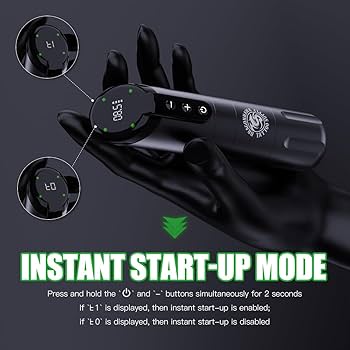 Dragonhawk X2 Wirelss Tattoo Pen Machine Gun, Practice Tattoo Pen