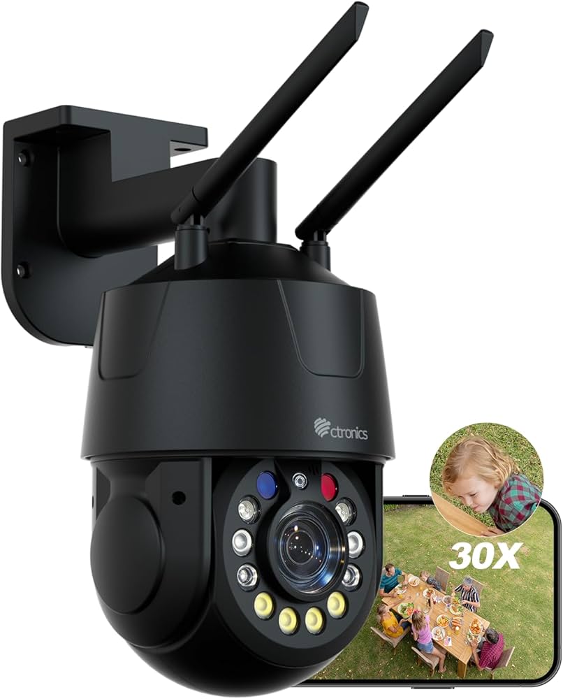 Amazon.co.jp: 【3K・30倍光学ズーム 】Ctronics 防犯カメラ 屋外 5MP