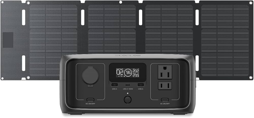 Amazon.co.jp: EcoFlow ポータブル電源 RIVER 3 + 45W ソーラーパネル