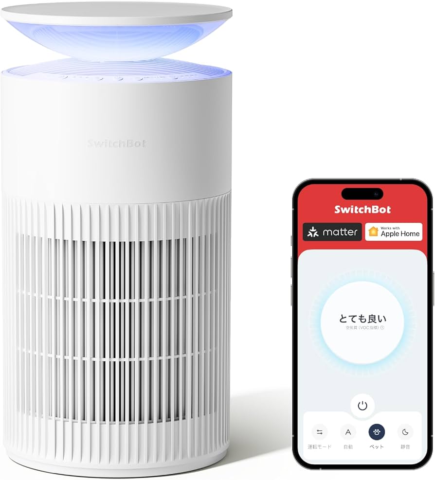 Amazon.co.jp: 【花粉対策】SwitchBot 空気清浄機 ペット 脱臭 静音