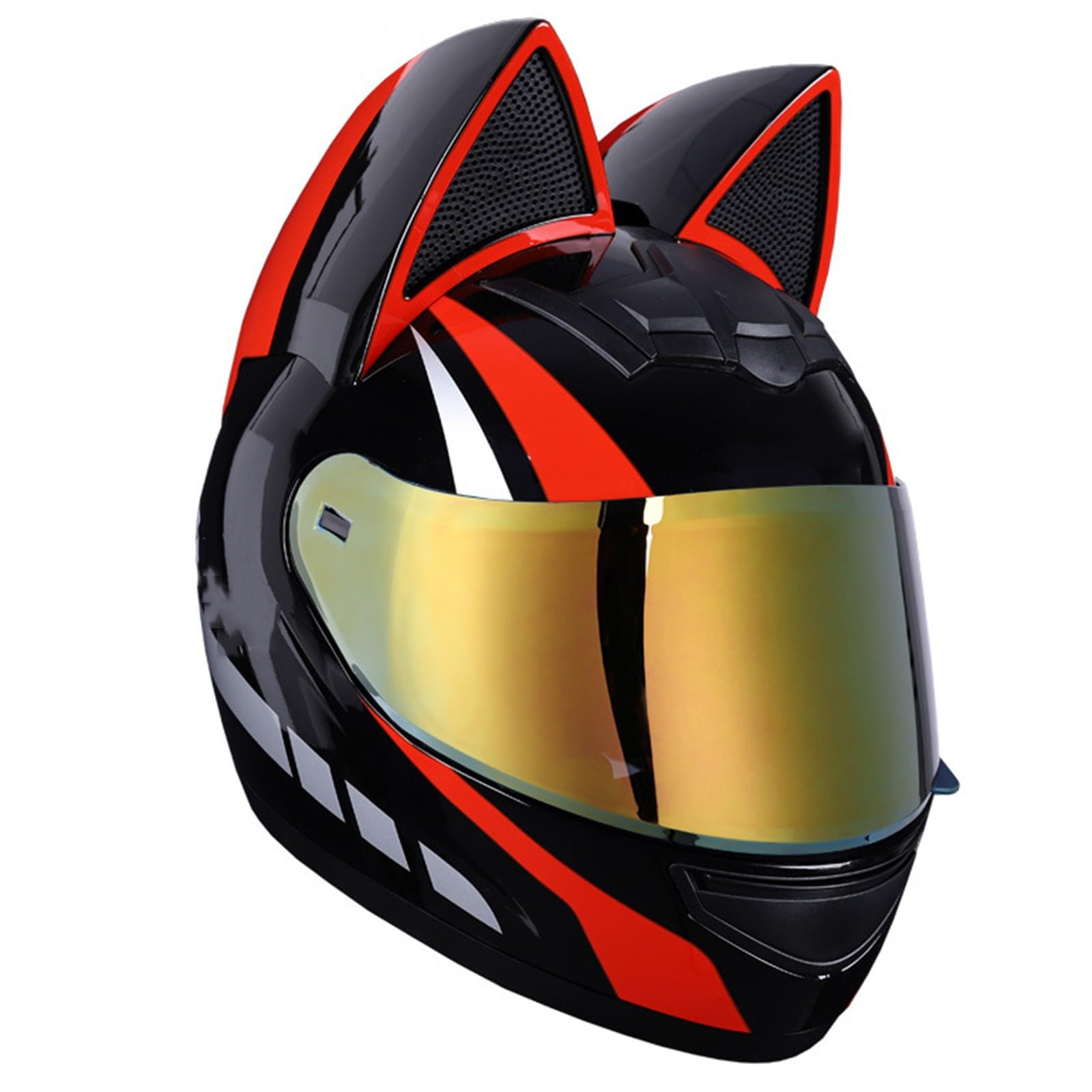 Amazon.co.jp: パーソナリティ猫耳フルフェイスオートバイヘルメット