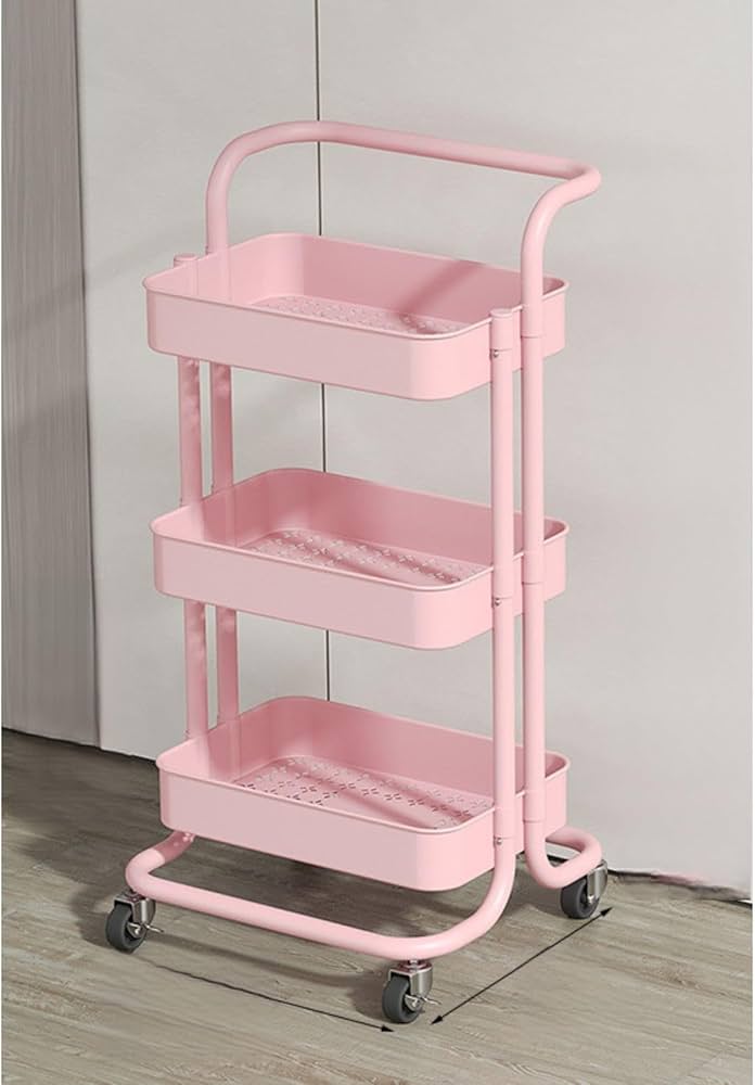 Amazon.co.jp: キッチンワゴン キャスター付きワゴン 3段段 サイド