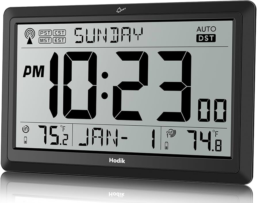 Amazon.com: HODIK Atomic Clock with Indoor Outdoor Temperature