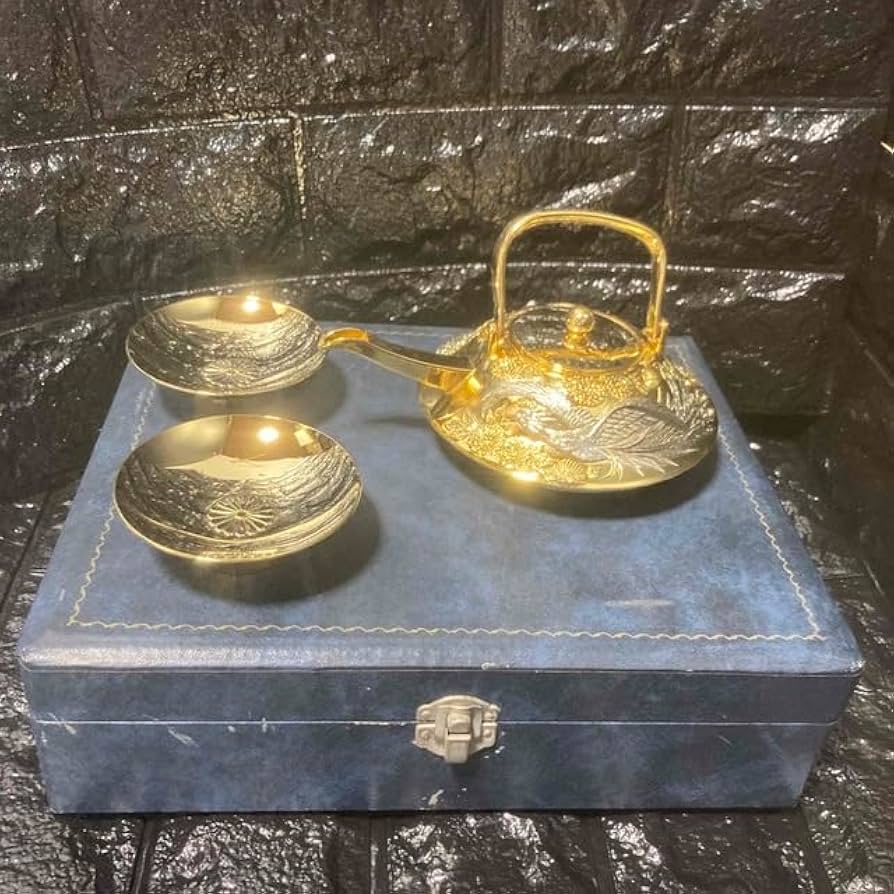 Amazon.co.jp: 急須 金杯 酒器セット 24KGP : ホーム＆キッチン