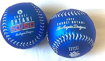 Amazon | 大谷翔平 2024 MVPコレクターズ記念ボール、ブルー、50/50