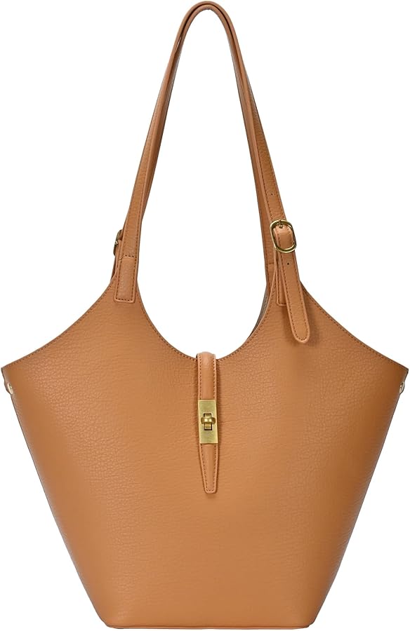 Amazon.com: Isabelle 2 in 1 Scoop Neck Tote (Camel) - Vegan
