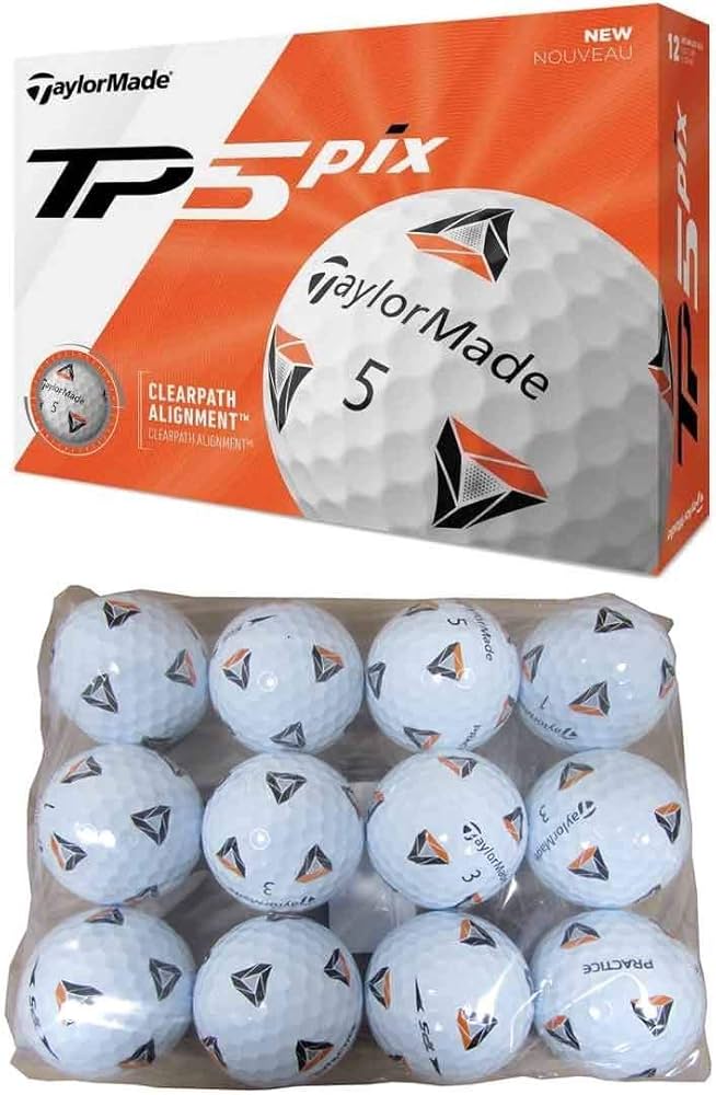 Amazon.co.jp: TaylorMade TP5 PIX 2.0 練習用バッグ入りゴルフボール