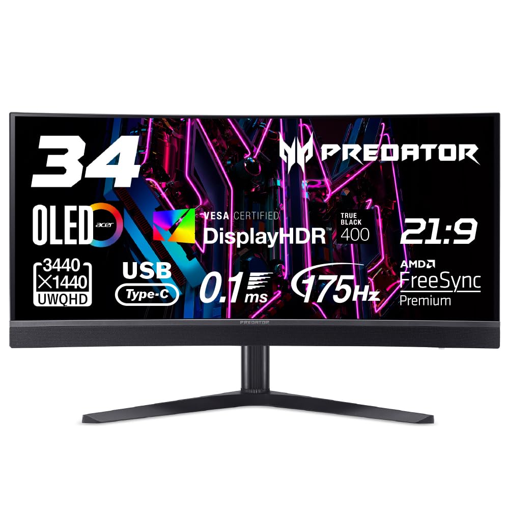 Amazon.co.jp: Predator ゲーミングモニター 34インチ 湾曲 21：9