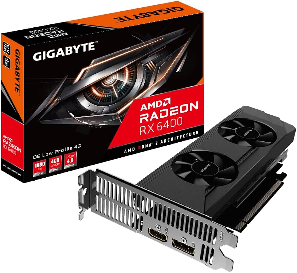 Amazon | GIGABYTE AMD Radeon RX 6400 D6 ロープロファイル 4G GDDR6