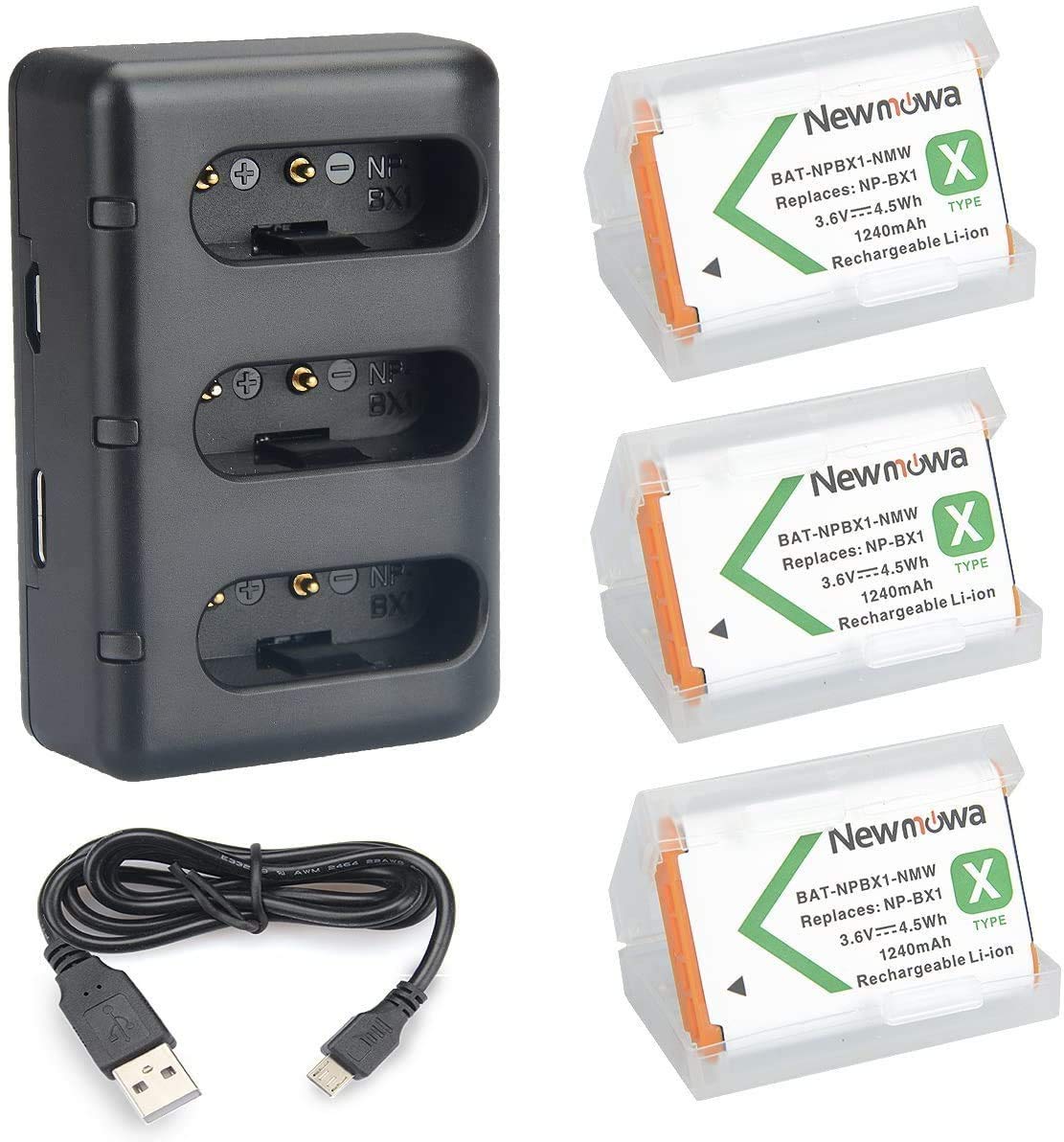 Amazon.com : NP-BX1 Newmowa Replacement Battery (3-Pack) and 3