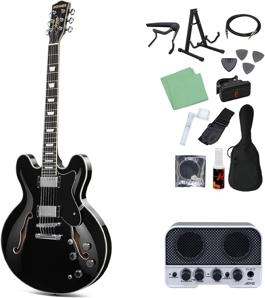 Amazon | Donner DJP-1000 Black エレキギター初心者14点セット