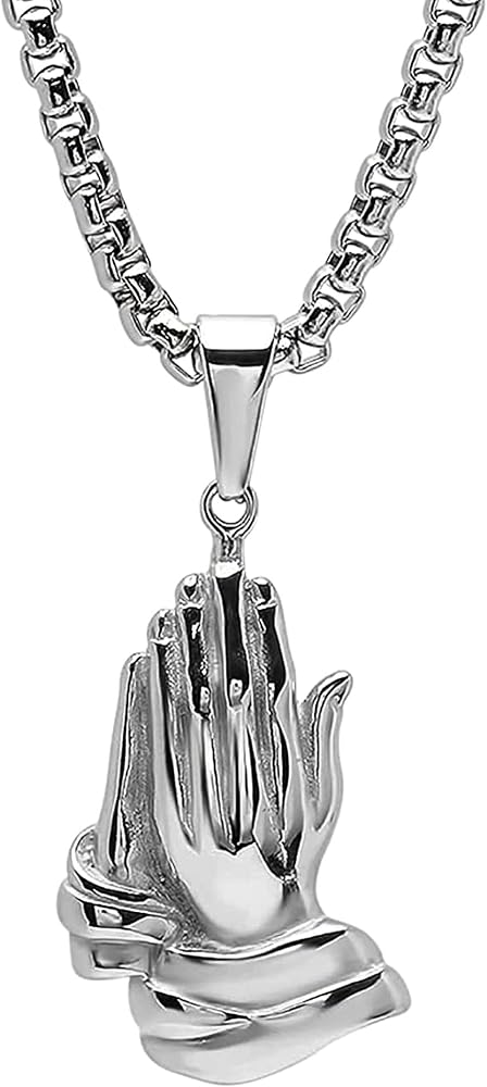 Amazon.com: Steeltime 18K Plated Stainless Steel Praying Hands