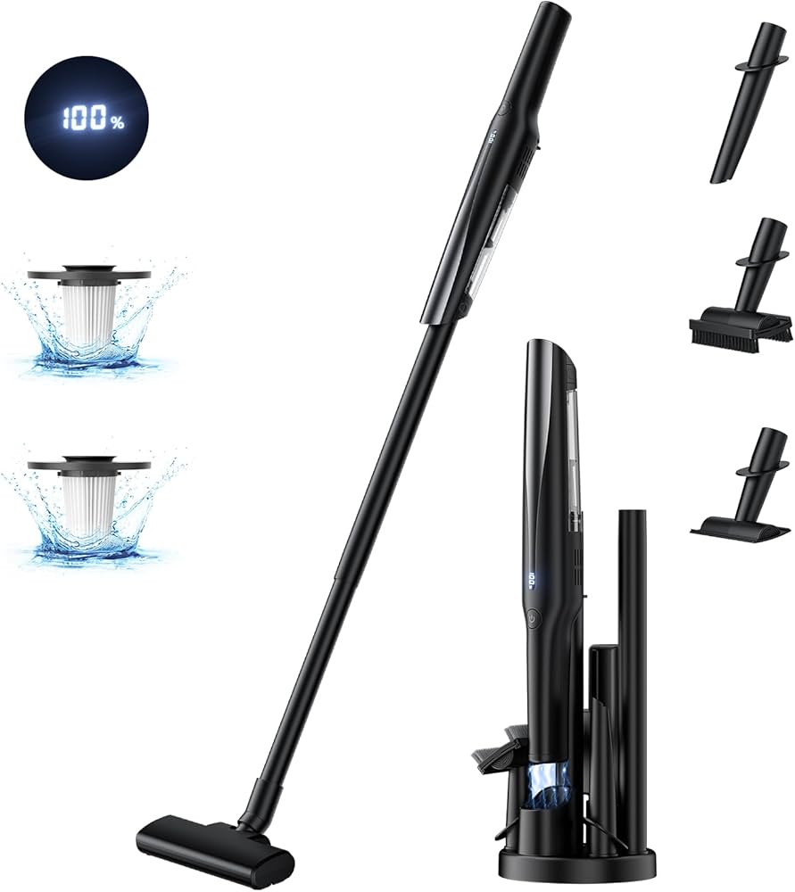 Amazon | 掃除機 コードレス【収納に充電スタンド付き】ハンディ掃除機