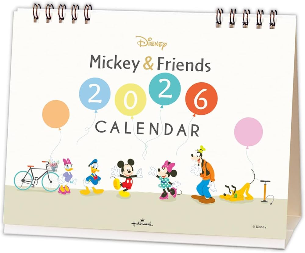 Amazon | ホールマーク ディズニー 2026年 カレンダー 卓上 ミッキーと