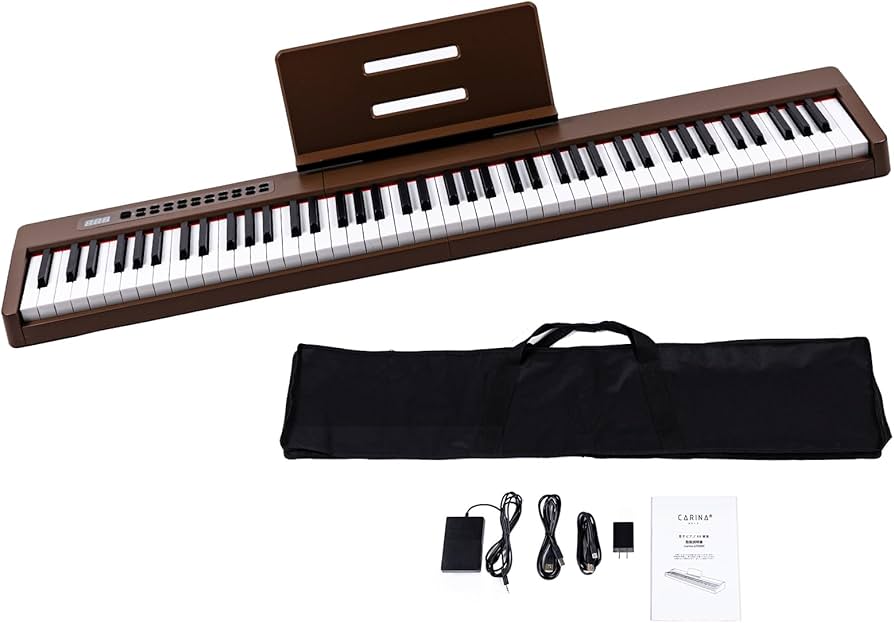 Amazon | Carina 電子ピアノ 88鍵盤 キーボード 軽量スリム 充電式