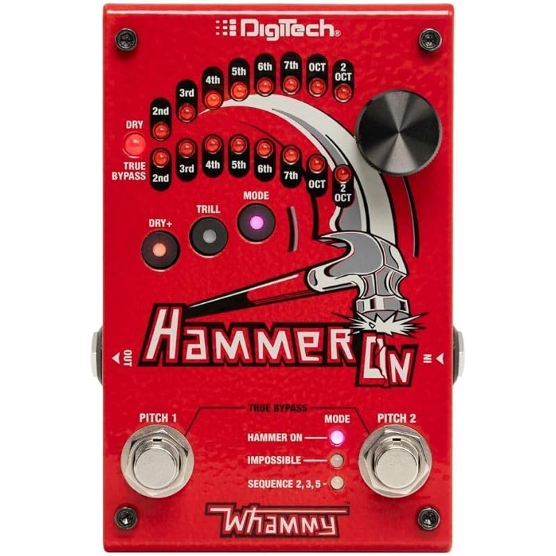 DIGITECH HammerOn - ペダルレス、2つのフットスイッチを搭載した