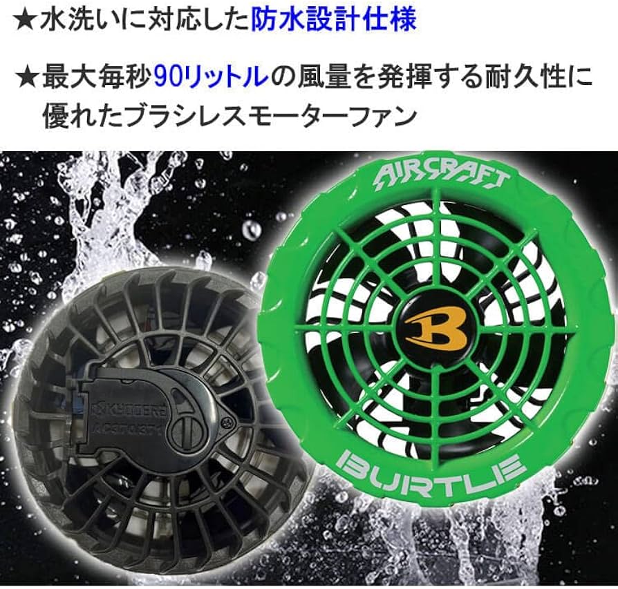 Amazon.co.jp: バートル BURTLE 新型カラーファンユニット AC371 90