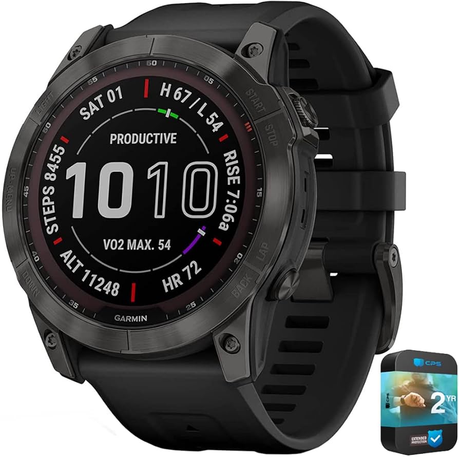 Amazon.com: Garmin 010-02541-10 Fenix 7X Sapphire Solar Smartwatch