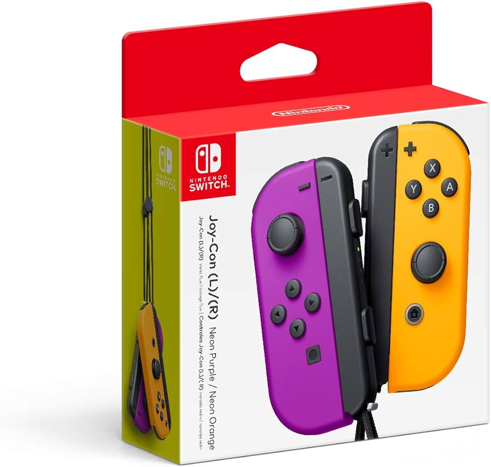 Amazon.com: Nintendo Neon Purple/Neon Orange Joy-Con (L-R