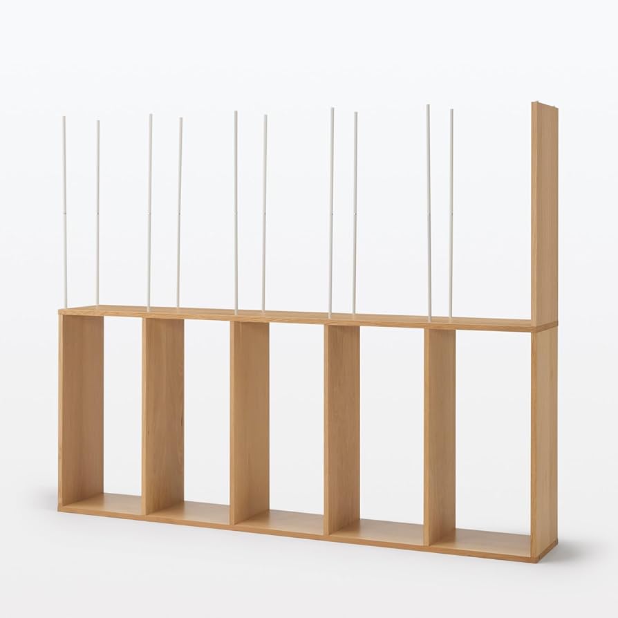 Amazon｜無印良品 スタッキングシェルフ・ワイド・追加5段・オーク材