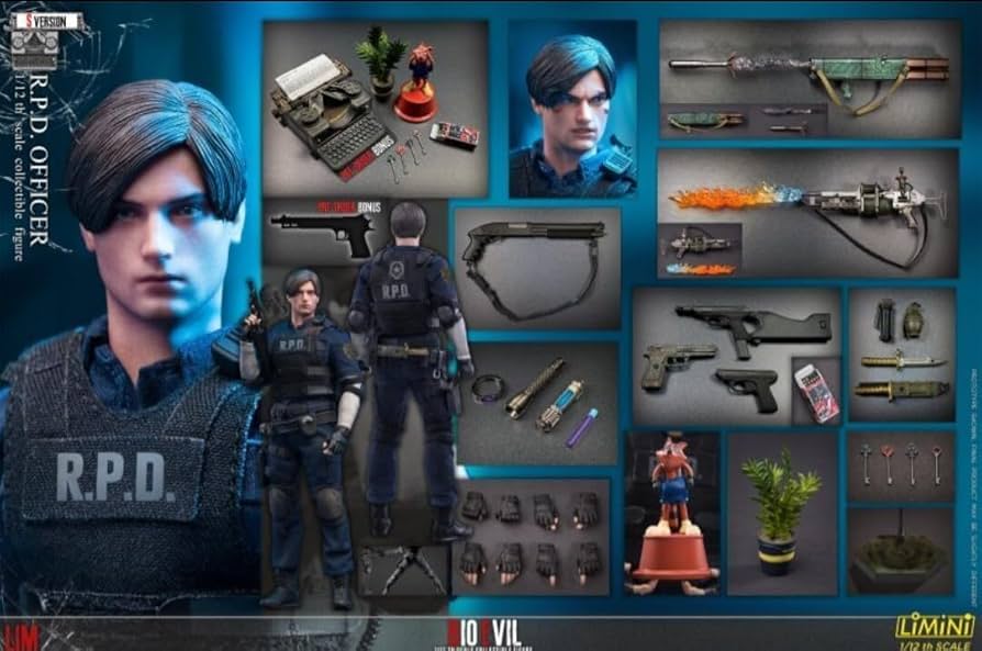 Amazon.co.jp: 1/12 バイオハザード レオン アクションフィギュア