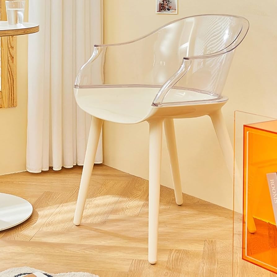Amazon｜アクリル透明椅子2脚セット、モダンなクリアダイニングサイド