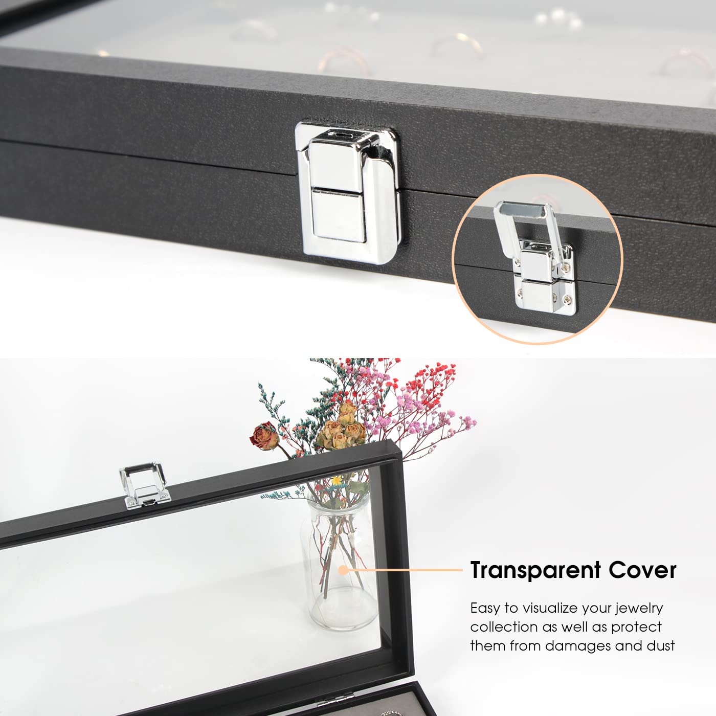 Amazon｜MK248 指輪用 ディスプレイケース ガラス蓋付き 72スロット