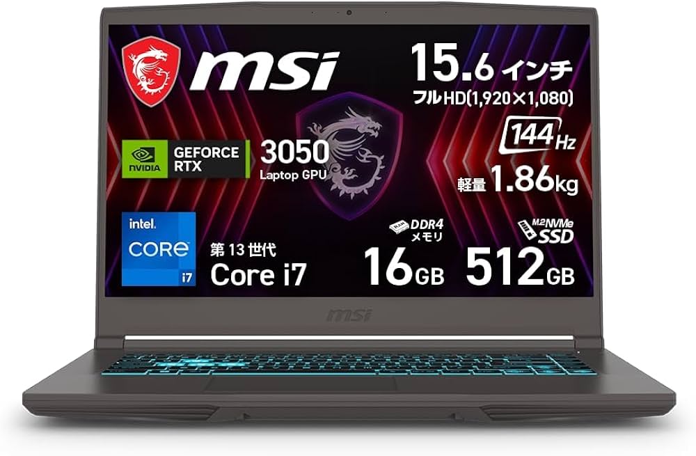 Amazon.co.jp: MSI Thin-15-B13UC-3002JP Gaming Laptop, i7 Core