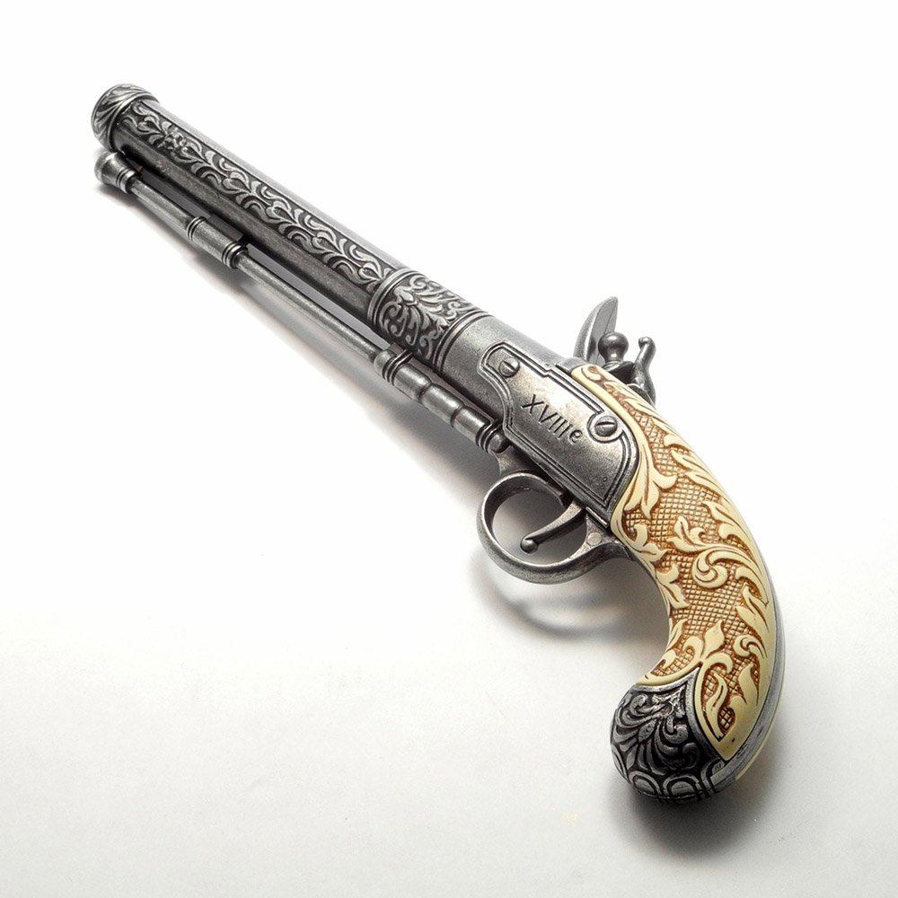 Amazon.co.jp: スペイン製 フリントロック式 古式銃 レプリカ 白