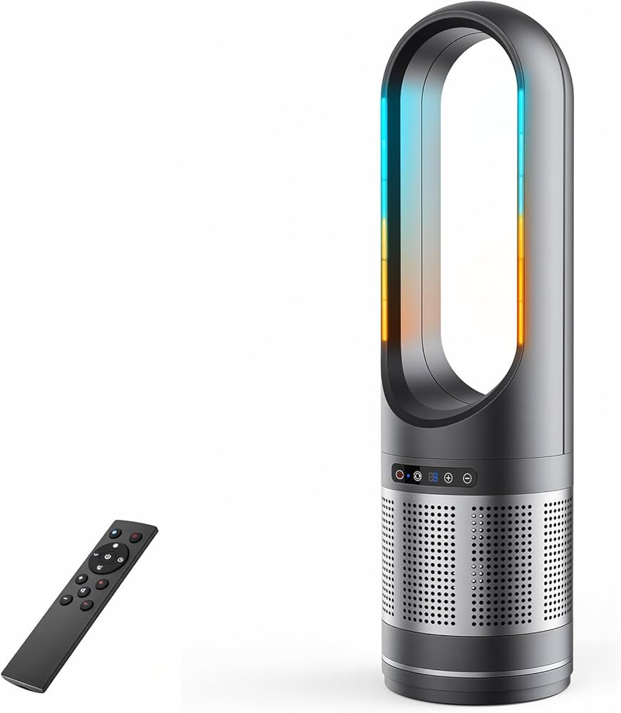 Amazon | 【2025最新空気浄化・羽無し・冷暖兼用】タワーファン